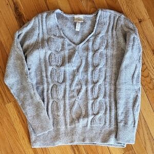St. John's Bay Light Blue-Gray Knit Sweater